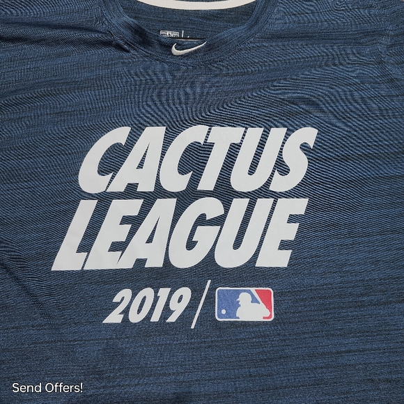 NIKE TEE SHIRT 2XL MENS CACTUS LEAGUE 2019 SHORT SLEEVE CREW NECK STRIPED - Picture 2 of 4